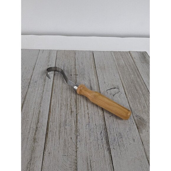 Multipurpose Food Garnishing Tool Chocolate Butter Curler Wood Handle 7 1/2" - Picture 4 of 7